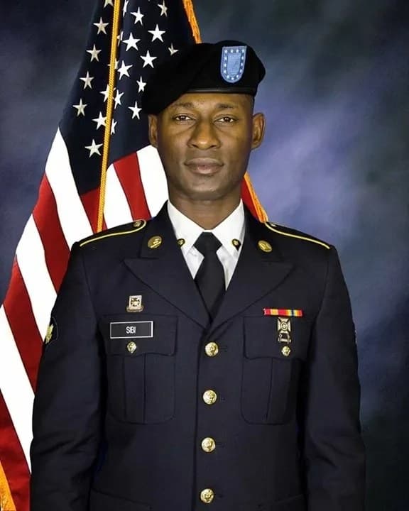 U.S. Army official portrait of Yacouba Sibi in dress uniform